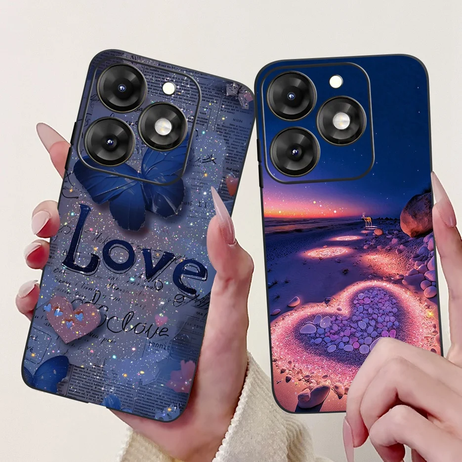 Чехол для Itel A70 A665L роскошный чехол с цветочной бабочкой мягкий силиконовый