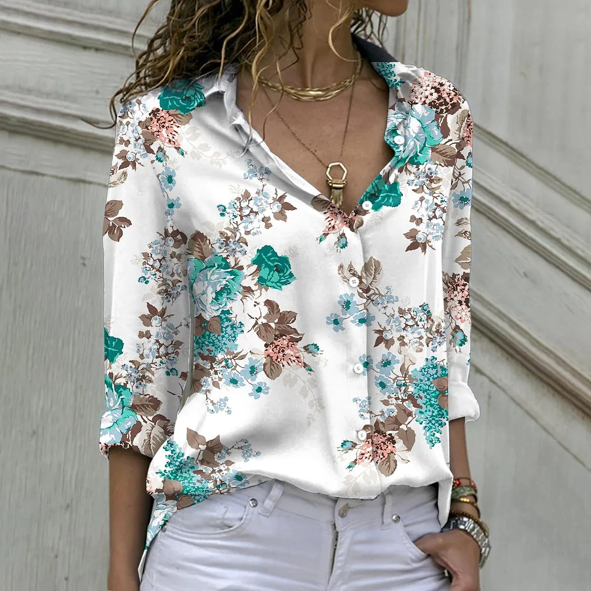 

2022 New Elegant Long Sleeve Women Shirts Casual Loose Large Size Shirts Women Fashion Tops Women