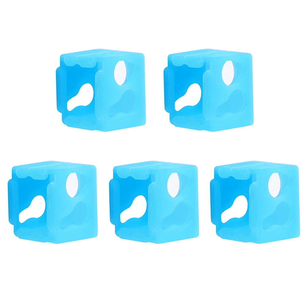 

HzdaDeve Flsu QQ S Pro Silicone Sock for Heater Block Cover Hotend Case V5 Extruder 3D Printer Accessory 5PCS