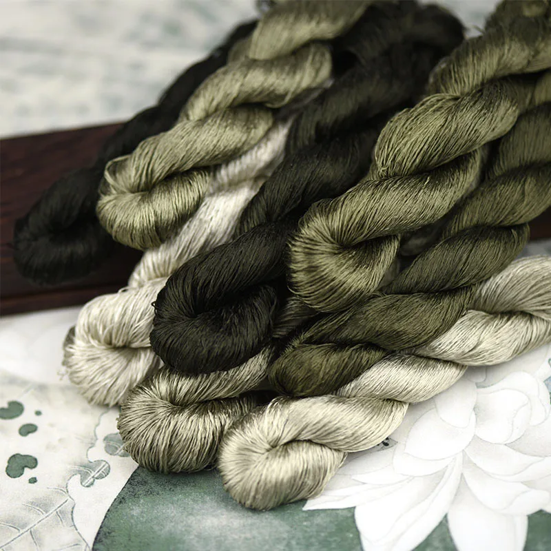 Шелковая нить для вышивки/100% нить/ручная вышивка крестиком/темно-зеленая/8 чистых