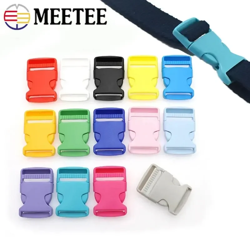 Meetee 10 шт. 15-38 мм цветная пластиковая пряжка лямка регулируемые съемные пряжки