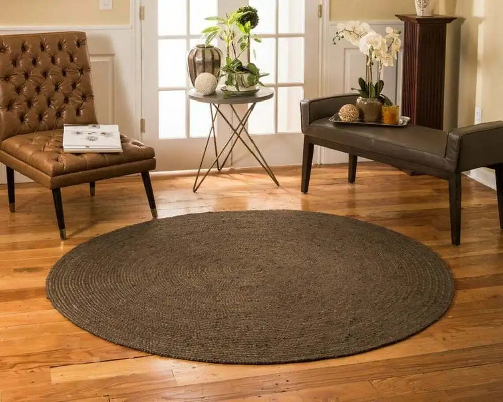 Rug 100% Natural Jute Braided Living Modern Carpet Floor Home Decor Area Rug home  carpet  bedroom decor