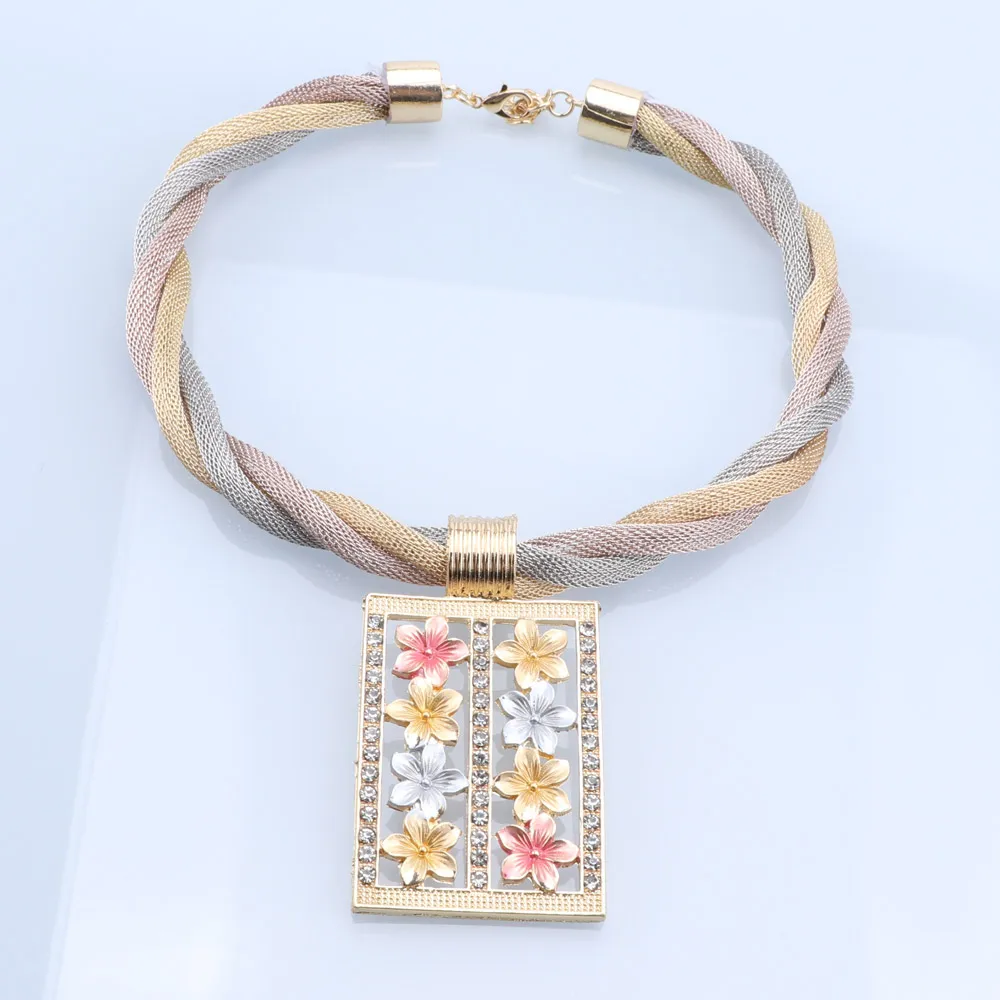 Женский Свадебный комплект из колье серёг браслета и кольца