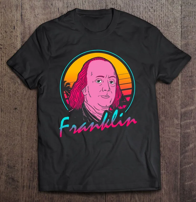 

Benjamin Franklin 80S Retro Vintage T-Shirt T Shirt Manga Essential Shirts For Men Men'S Shirts Anime Manga Clothing Plus Size