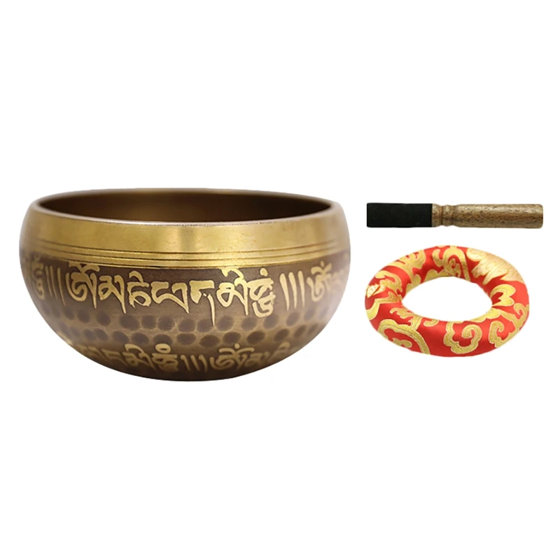 

Tibetan Singing Bowl Set Tibetan Singing Bowl Meditation Set ForMeditation Yoga Relaxation Chakra Prayer and Mindfulness