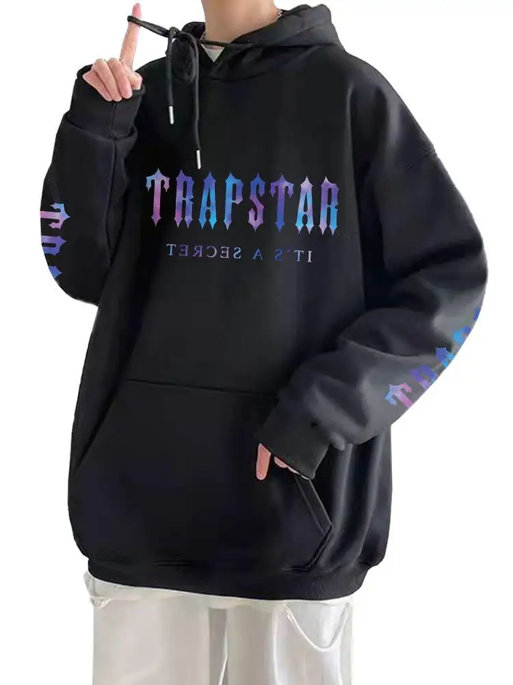 

Trapstar It's A Secret Hoodie Streetwear Men Oversized Sweatshirt Autumn Hip Hop Harajuku Graffiti Printing Unisex Brand Clothes
