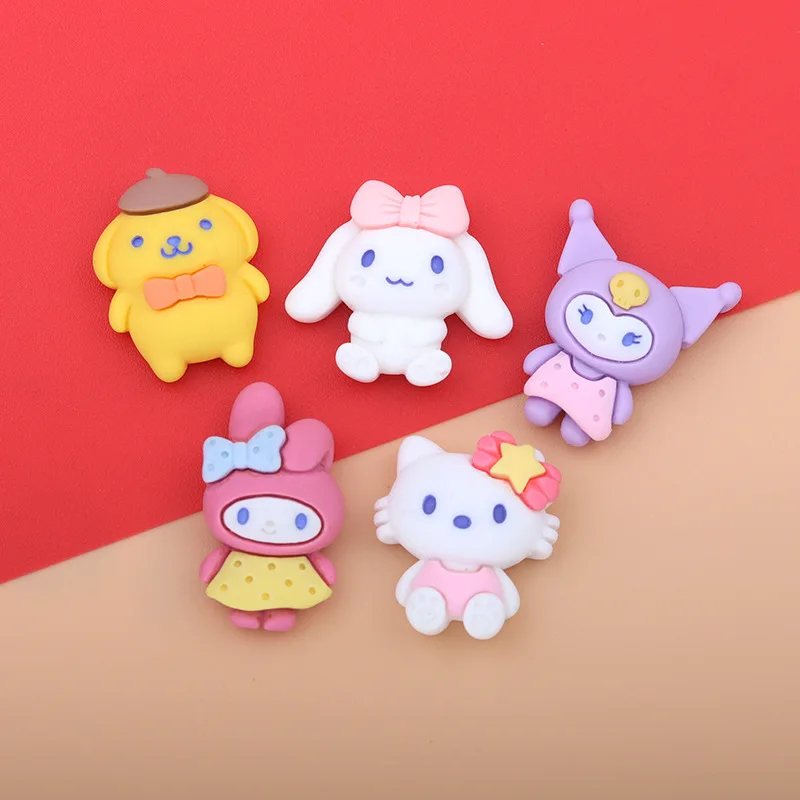 

New Hellokitty Sanrio Kawali Kuromi My Melody Cinnamoroll Pompompurin Diy Handmade Material Phone Case Decoration Gift For Girls