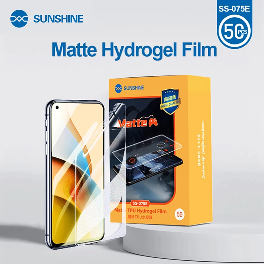 

50 шт. Солнечный SS-075/B/E ТПУ Гибкая Гидрогелевая пленка матовый HD анти-синий светильник для SS-890C машина для резки с временным кодом