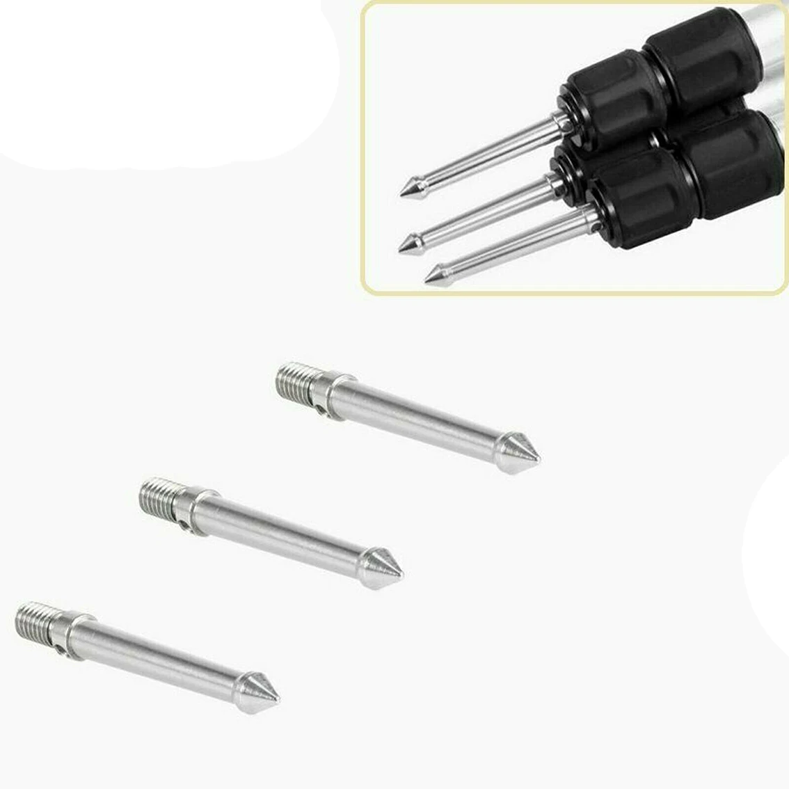 

New design 3 PCS 3/8‘’ Screw Tripod Monopod Stainless Steel Spike Long Feet For Gitzo Benro