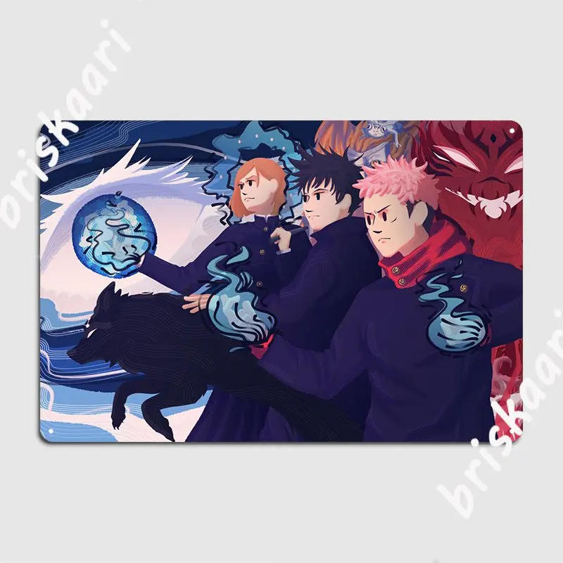 

Jujutsu Kaisen Metal Sign Plaques Wall Cave Classic Garage Club Tin Sign Poster