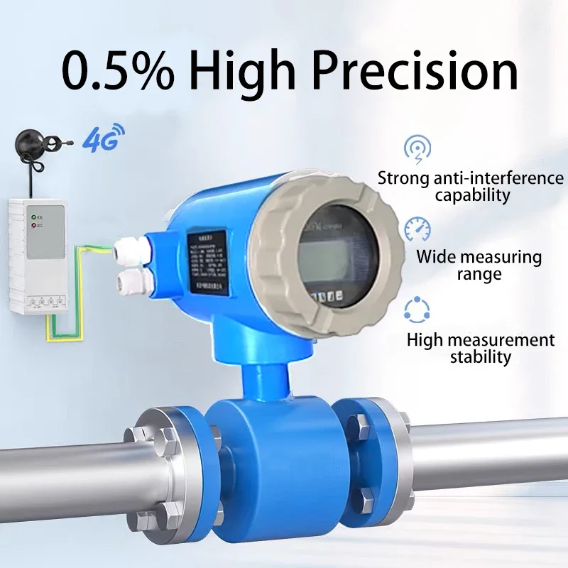 Kohlenstoffstahl RS485 Industrielle Flüssigkeitsregelung электромагнитischer 미flussmesser wasser magnetischer 미flussmess