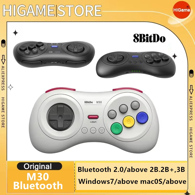 8bitdo M30 Bluetooth-контроллер геймпад для Nintendo Switch PC macOS Steam и Android с Sega Genesis Mega Drive Style