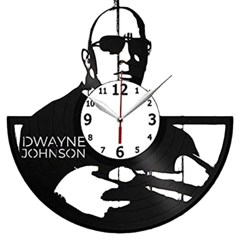 

The Famous Actors For The Fast And The Furious Laser Engraved Vinyl LP Record Wall Clock Personality Art Home Decor Wall Clock F