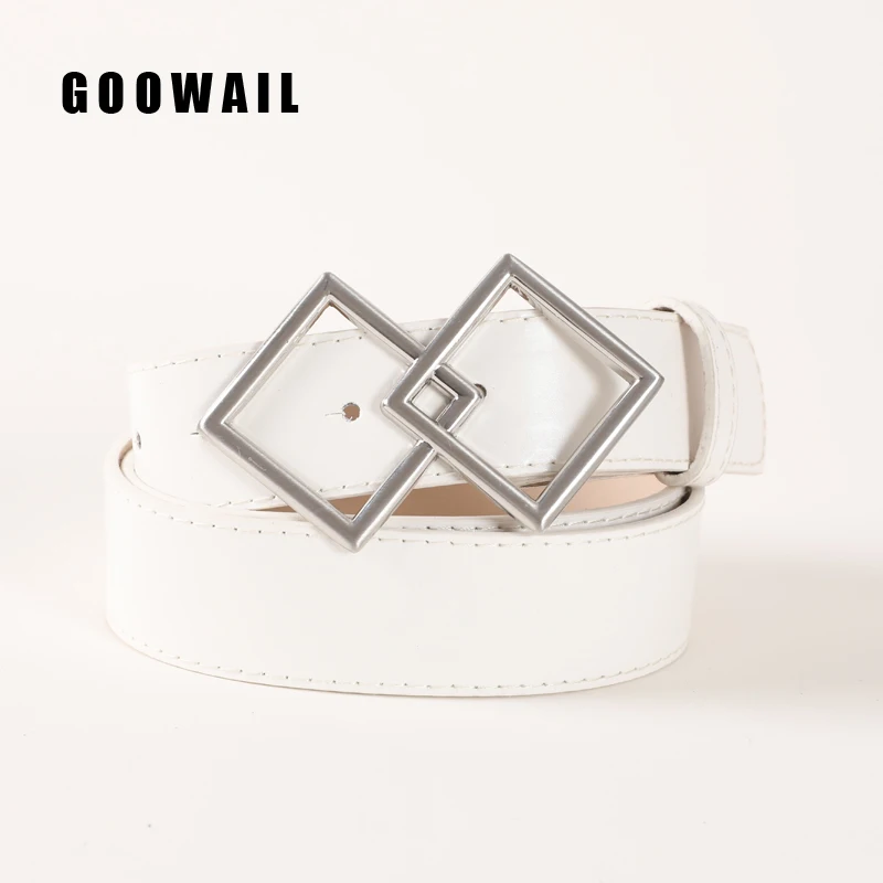 Оригинальный Роскошный дизайнерский кожаный белый коричневый черный ремень для