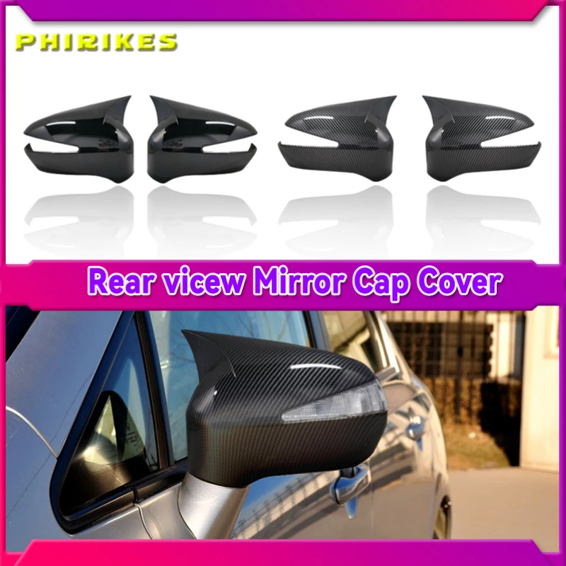 

For Honda Civic 8th gen 2006-2012 2 Pieces High Quality Abs Plastic Bat Style Mirror Covers Caps RearView Piano Black