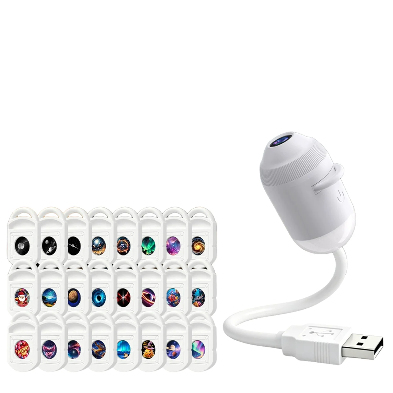 Фото USB-проектор «Звездное небо»: портативный ночник для спальни, HD-проекция галактики, Луны и планет, лампа-проектор для автомобиля и спальни, подключи и работай №5
