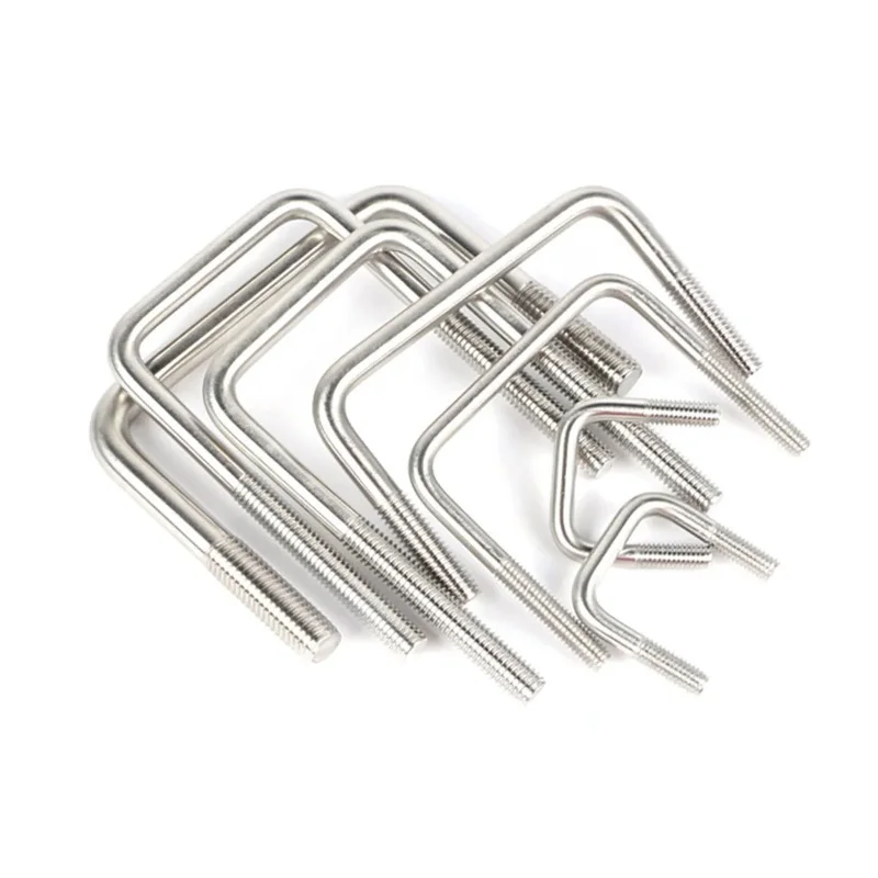 U-образный зажим из нержавеющей стали 304 прямоугольный для труб винт 1 шт./2 шт.