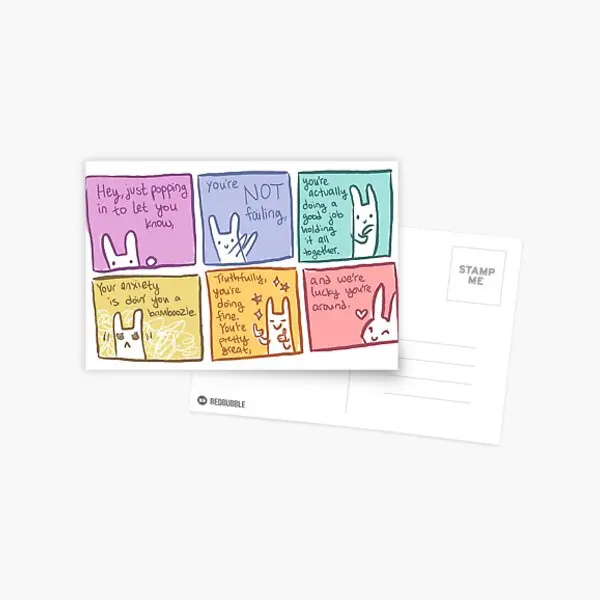 

Открытка с изображением кролика из мультфильма «Вы не неспособны»