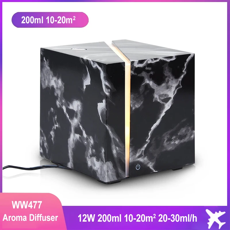 

200ML Home Ultrasonic Aroma Diffuser Marble Essential Oil Aromatherapy Diffuser Air Humidifier For Office Bedroom Living Room