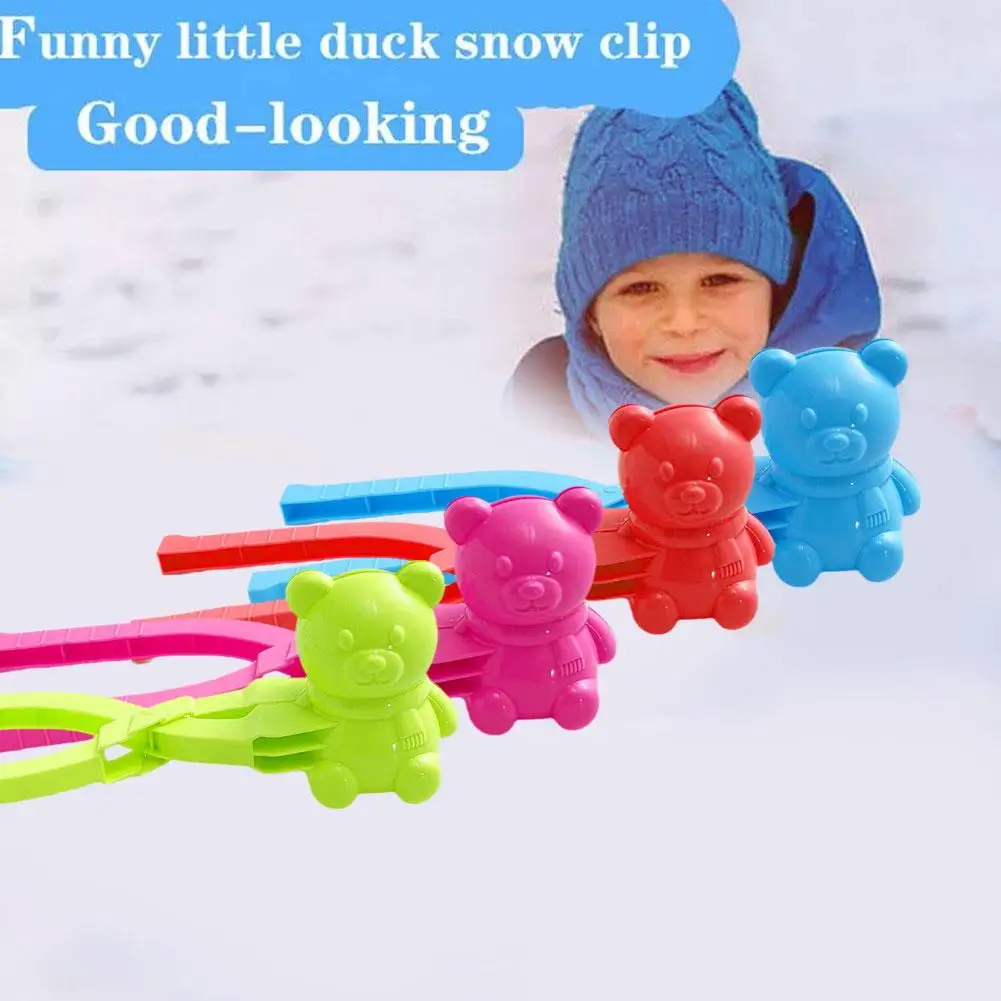 

1PCS Cute Bear Snowball Clip Snow Clay Ball Maker Creative Animal Snowballs Mold Snow Shovel For Kids Outdoor Sports Snow Toys