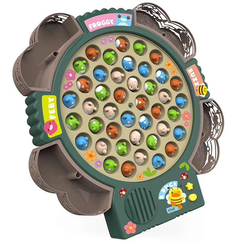 

Children Fishing Toys Electric Rotating Fishing Play Game Musical Fish Plate Set Magnetic Outdoor Sports Toys Gift