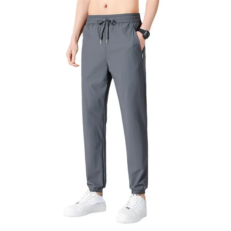 Брюки мужские из вискозы эластичные спортивные штаны молодежные повседневные