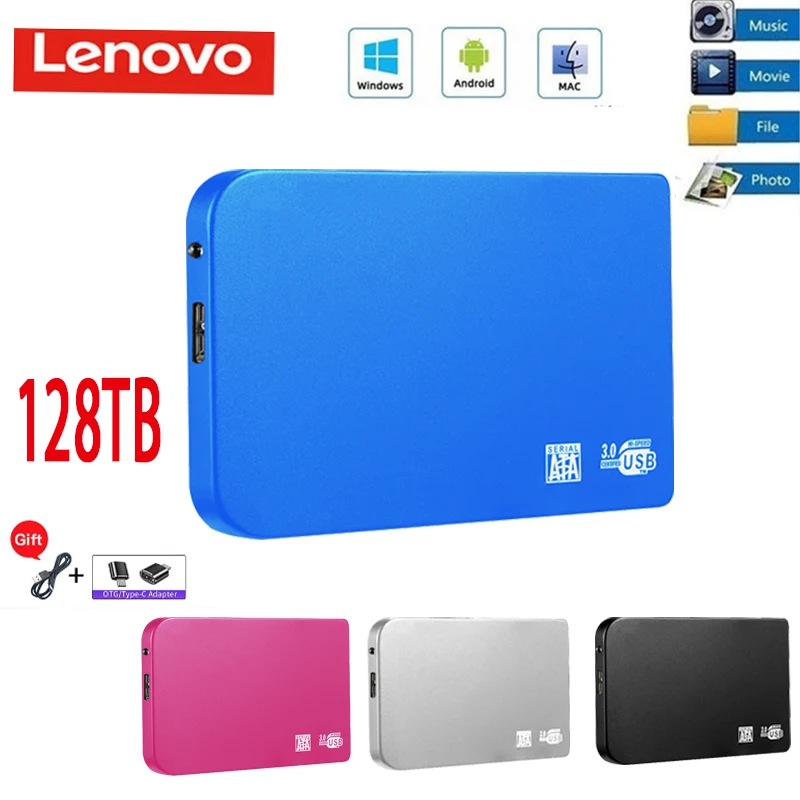 Lenovo Original High-speed 1TB SSD Portable External Hard Drive USB3.0 Interface HDD Mobile Hard Drive For Laptop/PC