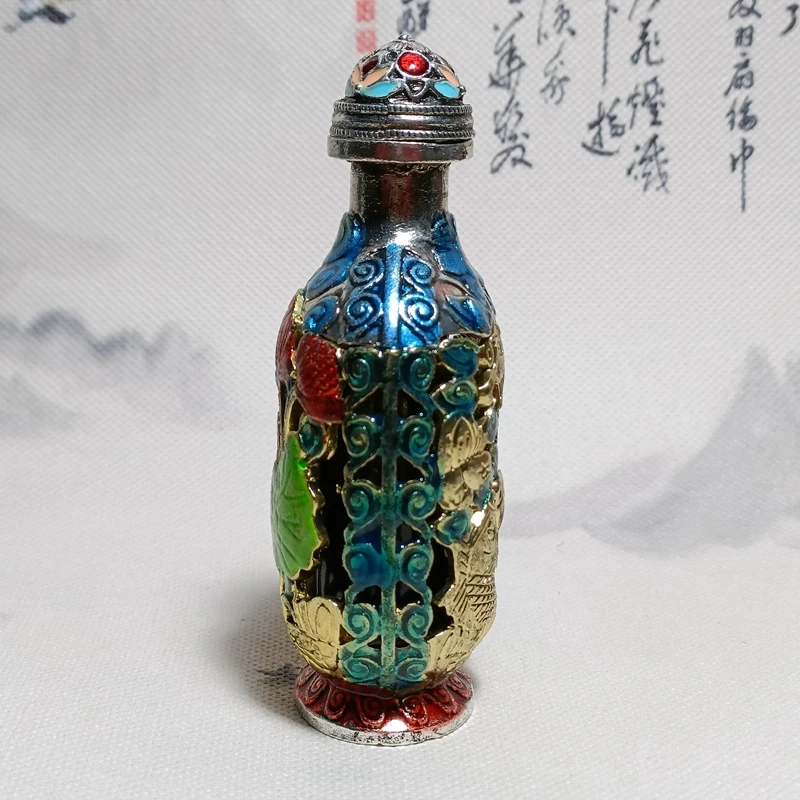 Китайская двухсторонняя плотная бутылка из чистой меди с внутренней покраской в