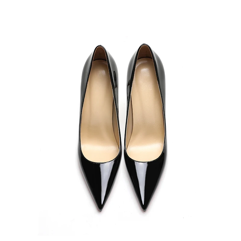 Black Bright Red bottom Pumps Super Sexy Shallow High Heels Luxury Shoes With Pointed Toe or Bridal Spring Summer Autumn