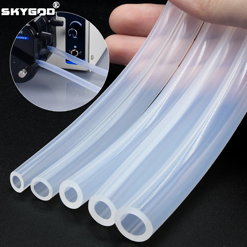 

1~10m Silicone Peristaltic Pump Tube Transparent ID 0.5~ 25.4mm Corrosion Resistant Flexible Nontoxic Food Grade Laboratory Hose