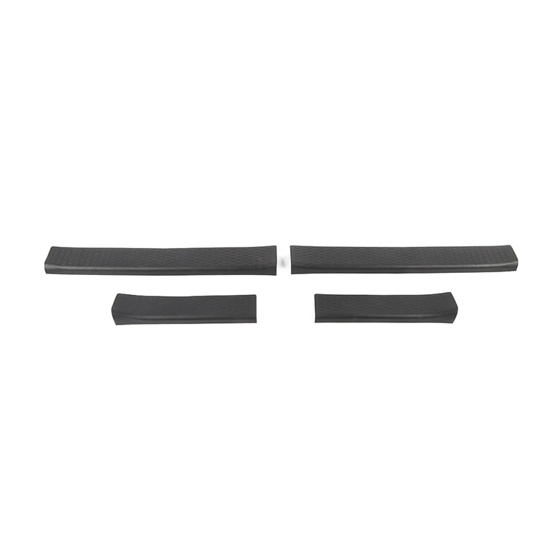 

Car Door Sill Scuff Protector Plates Threshold Guard Stripes For Ford Bronco 2021 2022 Accessories Black 4PCS