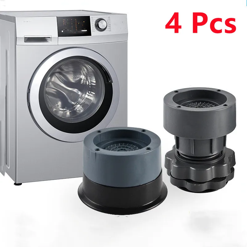 

2/4Pcs Adjustable Height Washing Machine Foot Pads Anti Vibration Feet Pads Refrigerator Support Dampers Stand Rubber Mat