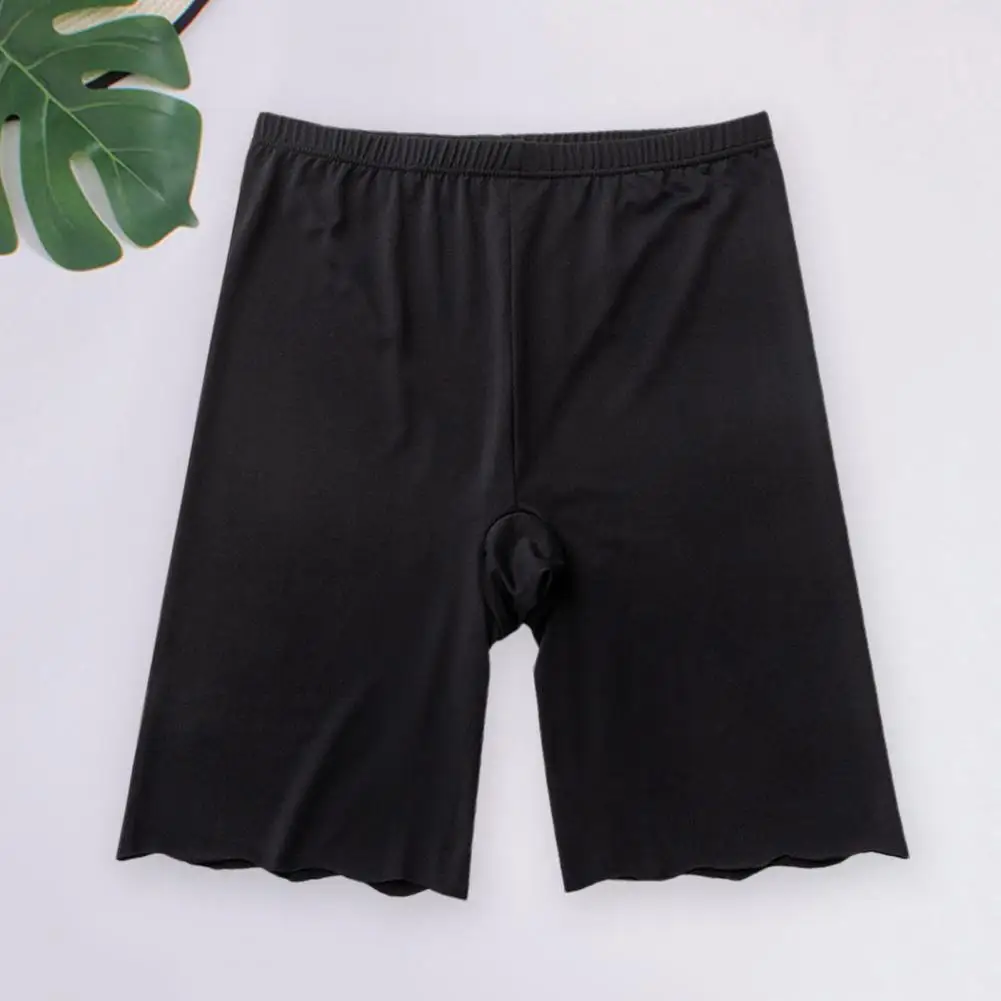 

Stylish Safety Panties Smooth Summer Ice Silk Thin Style Safety Shorts Knee-Length Breathable Safety Shorts Inner Wear