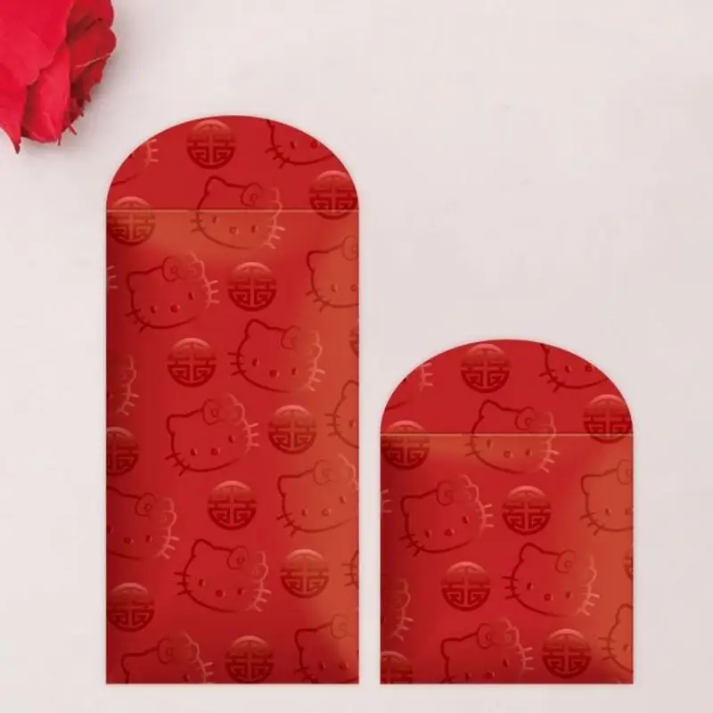 Новый милый красный конверт Sanrio Hellokitty Kawaii праздничные красные конверты