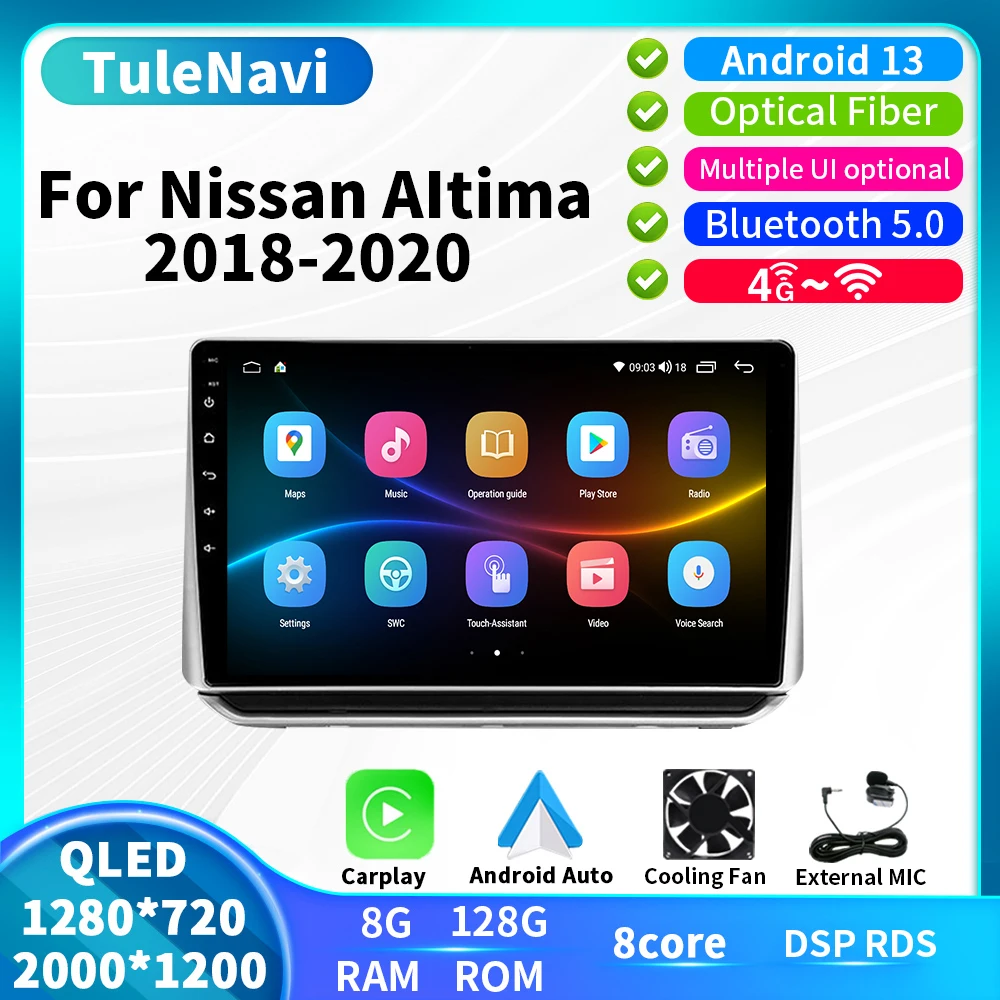 Автомобильное видео 2K для Nissan Altima L34 2018 2019 2020 мультимедийный плеер DSP GPS-навигация
