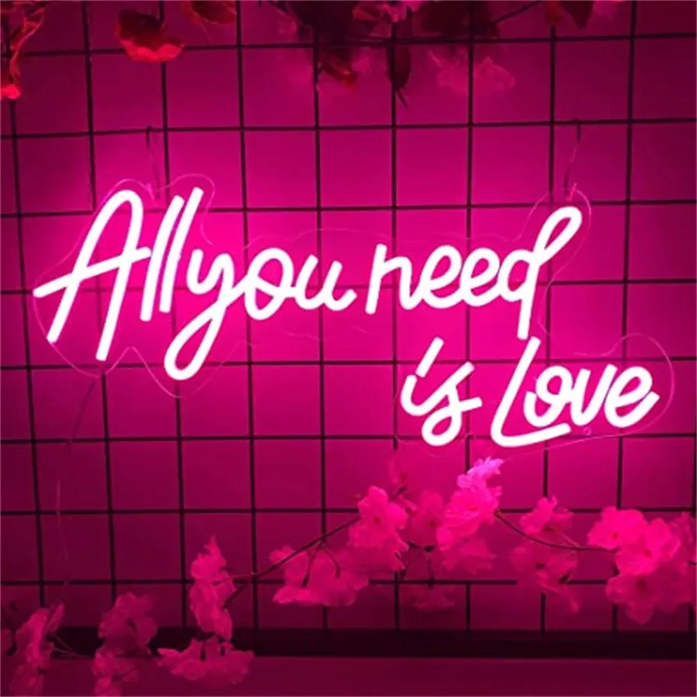 

All you need is love sign for friends lover wall decoration neon art deco suitable for wedding home, bar, party, christmas