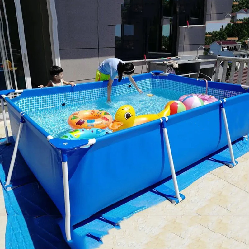 Rectangular Kids Family Swimming Pool Accessories Paddling Outdoor Large Deep Size Swimming Pool Garden Piscinas Water Amusement