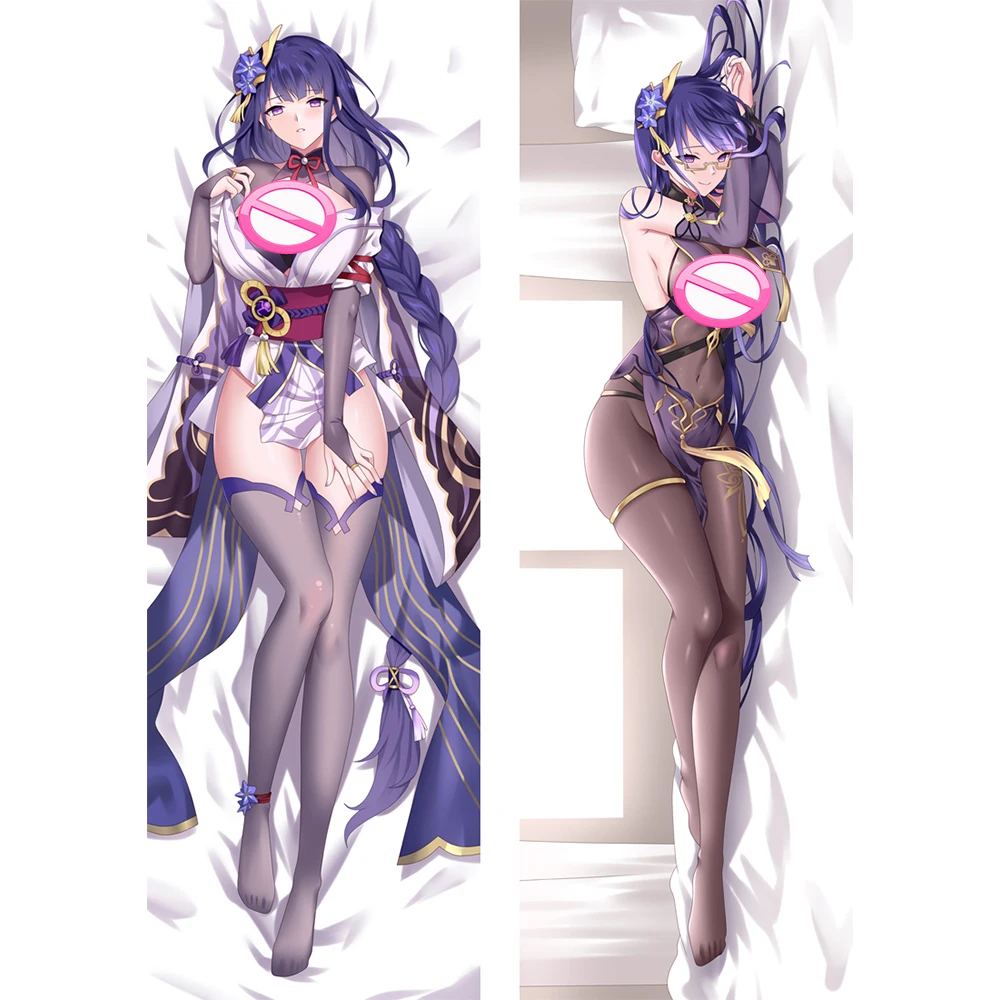

Genshin Impact Raiden Shogun Dakimakura Чехол длинная обнимающая подушка для тела чехол с двухсторонним принтом мягкая подушка чехол
