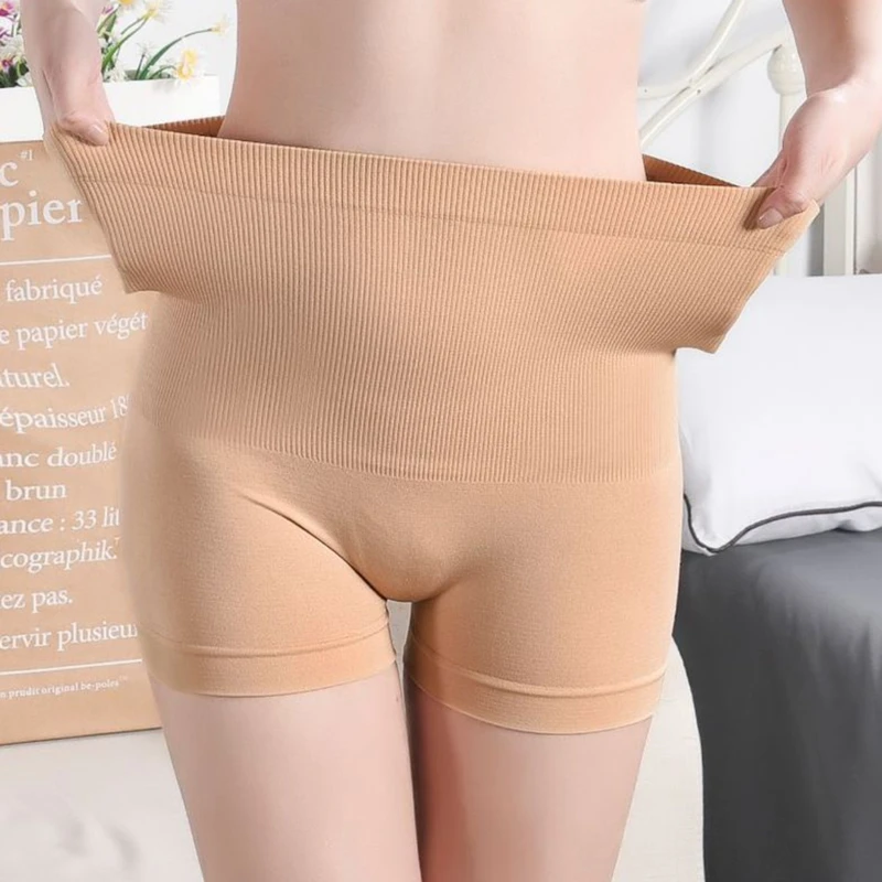 Women Safety Shorts Pants Seamless Nylon High Waist Panties Seamless Boyshorts Pants Girls Slimming Underwear