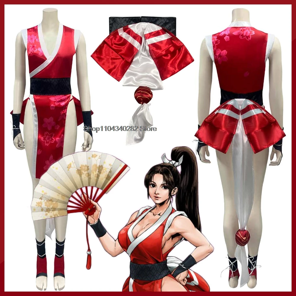 Игра Street Fighter 6 костюм для косплея Mai Shiranui пояс реквизит комплект аксессуаров