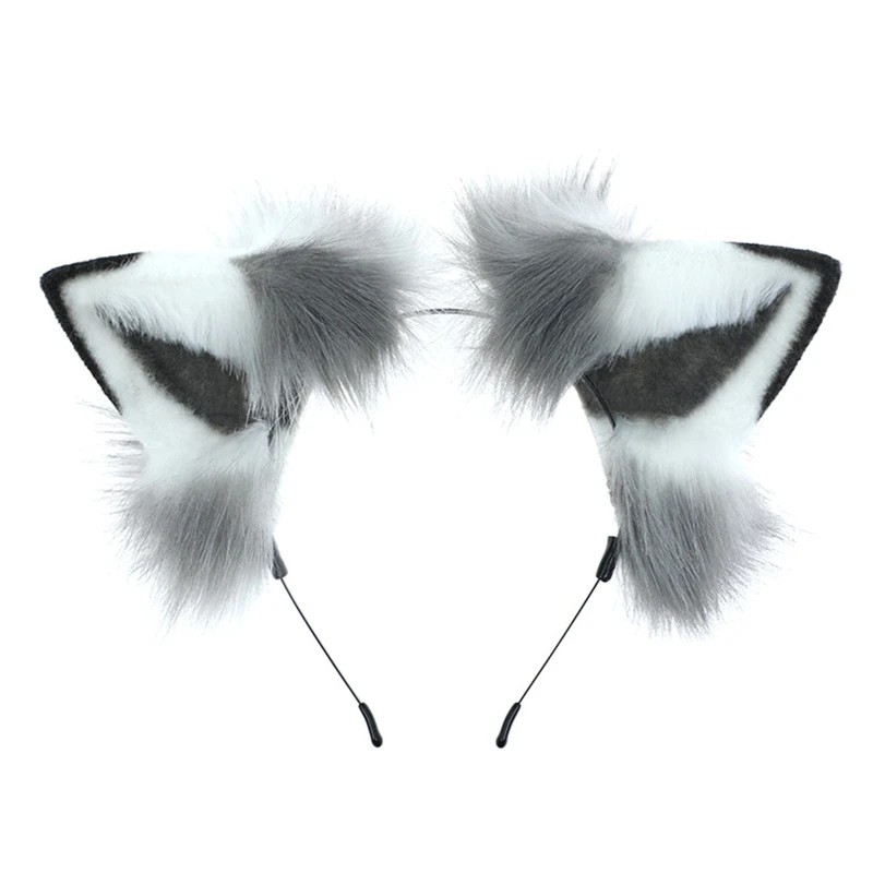 

Lovely Lolita Husky Dog Ears Plush Headband Cosplay Toy Wild Gift for Girlfriend