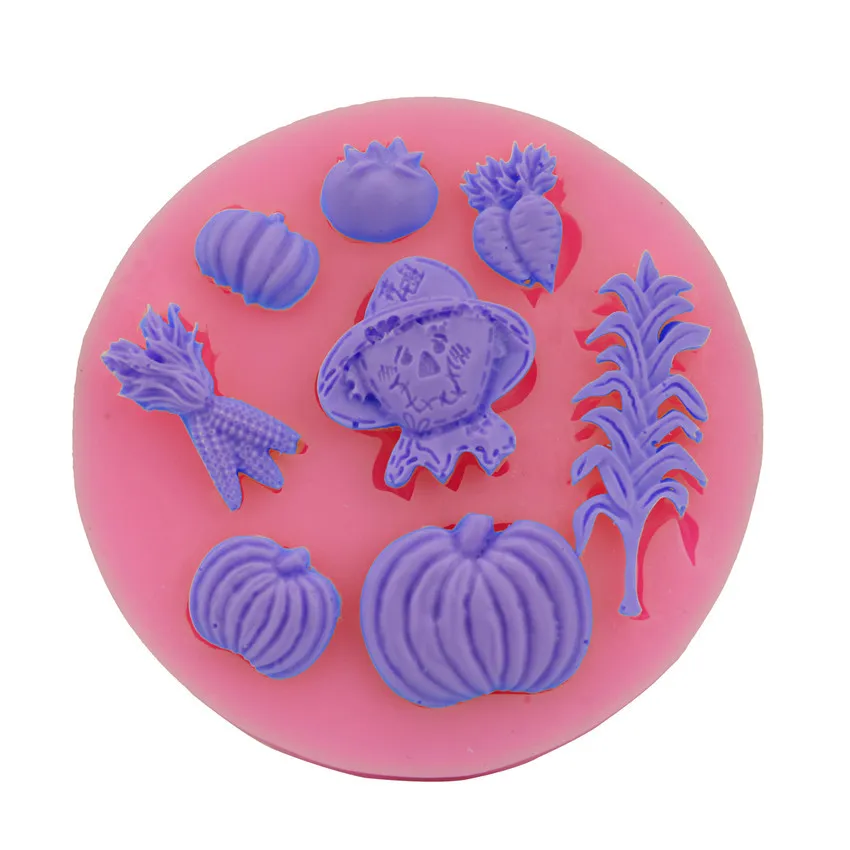 

DIY pumpkin tomato corn cake mold silicone Fondant baking tool