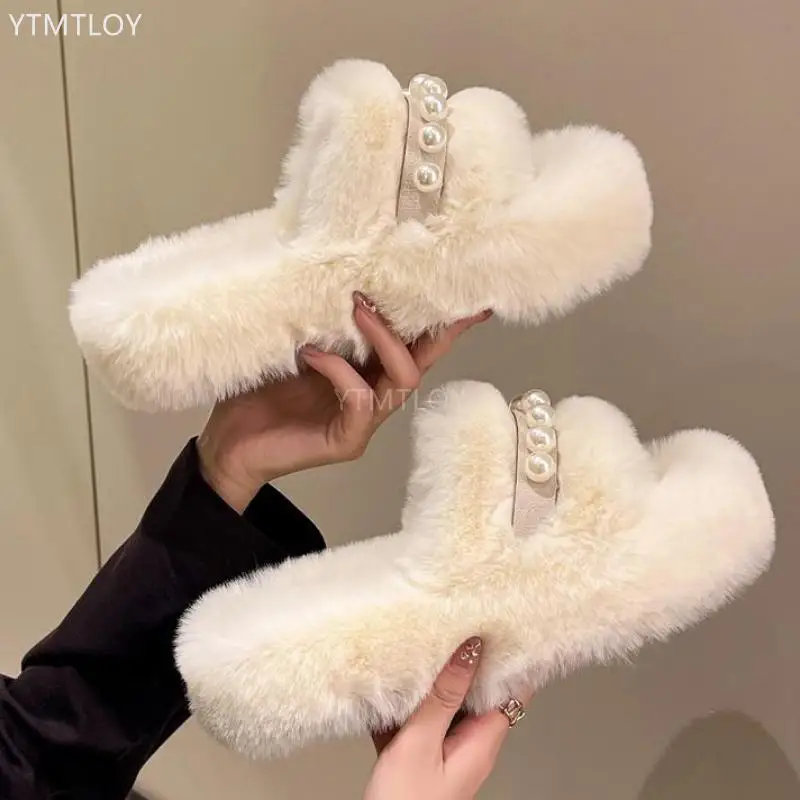 

Women's Slippers Autumn Winter 2023 Warm Shoes Outdoor Leisure Furry Slides Fashion Ladies Ytmtloy Indoor Zapatillas Mujer Casa