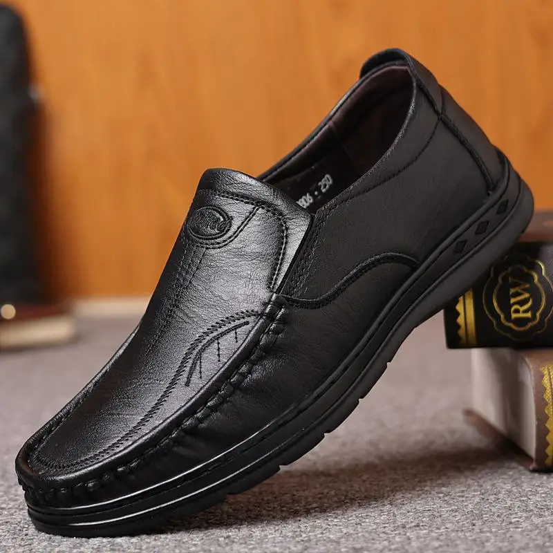 

Leather Shoes Men's Formal Wear Business Autumn and Winter Men's Height Increasing British Sense Black Boys Wedding Groom's Shoe