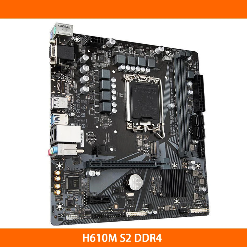 New For Gigabyte H610M S2 DDR4 H610 LGA1700 2*DDR4 DIMM Slot 64GB Micro ATX Desktop Motherboard High Quality Fast Ship