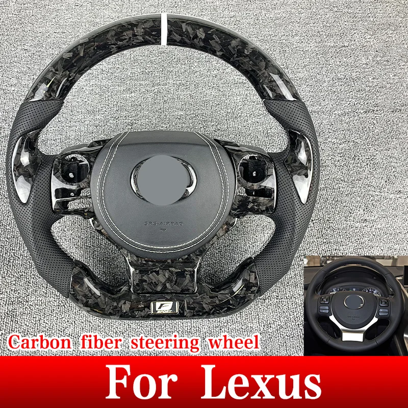 

Автомобильные аксессуары для интерьера, рулевое колесо из настоящего кованого углеродного волокна для Lexus RCF IS IS250 IS300 IS350 ISF ES ES250 GSF NX RX CT