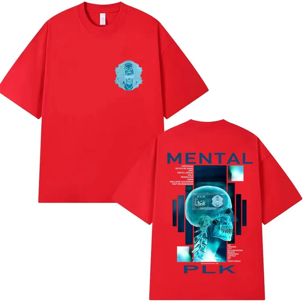 Фото Футболка PLK MENTAL: Новинка, мерч к новому альбому, графический принт, 100% хлопок, мужская/унисекс, оверсайз, плотная, винтажная, готическая, уличная одежда, топы, одежда №4