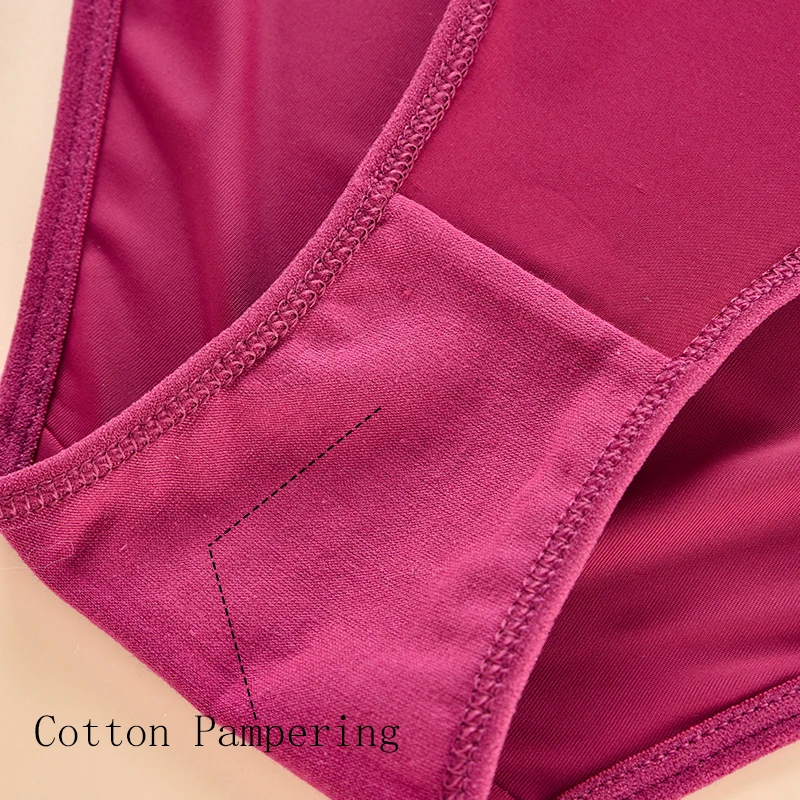 3PCS Sexy Fashion Women's Underwear Solid Color Breathable Panties Seamless Soft Lingerie Stretchy Cute Girls Underpants