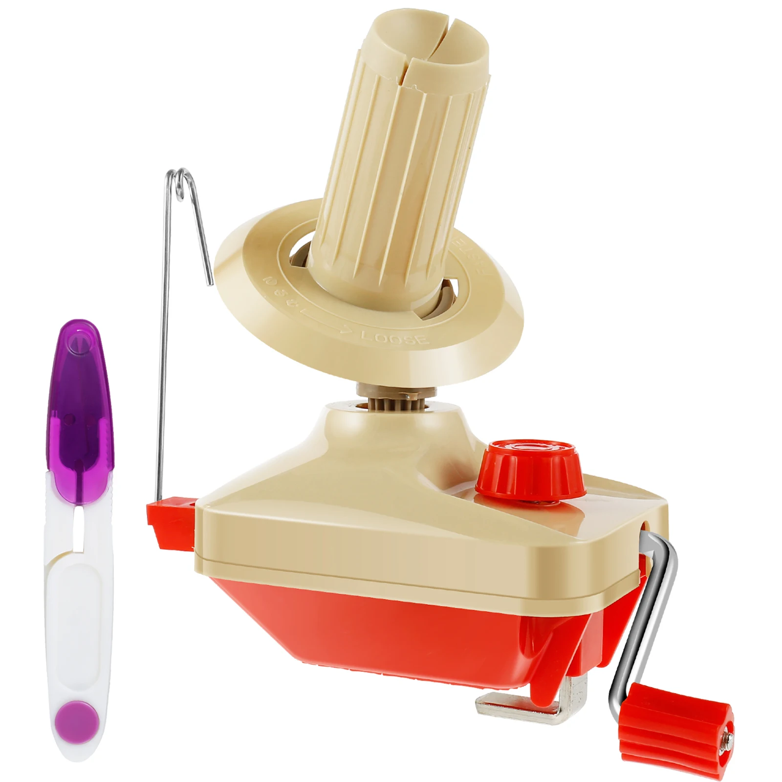 

New Yarn Ball Winder Hand Operated Low Noise Wool Winder with Scissors Portable Lightweight Wool String Winder Reusable Manual