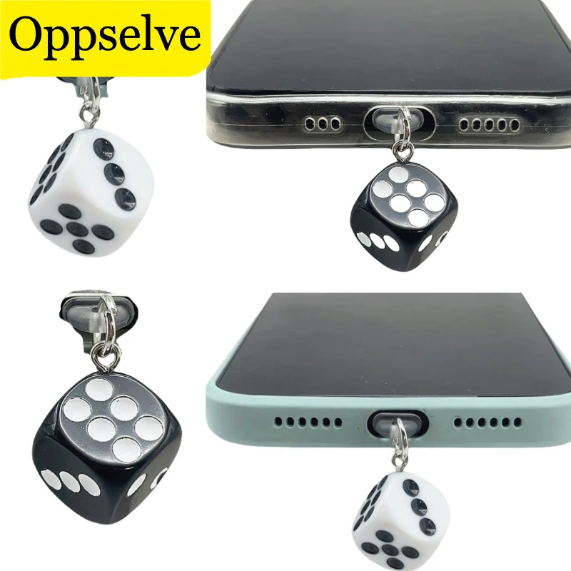 Пылезащитная заглушка для сотового телефона с кубиками подвеска из цинкового